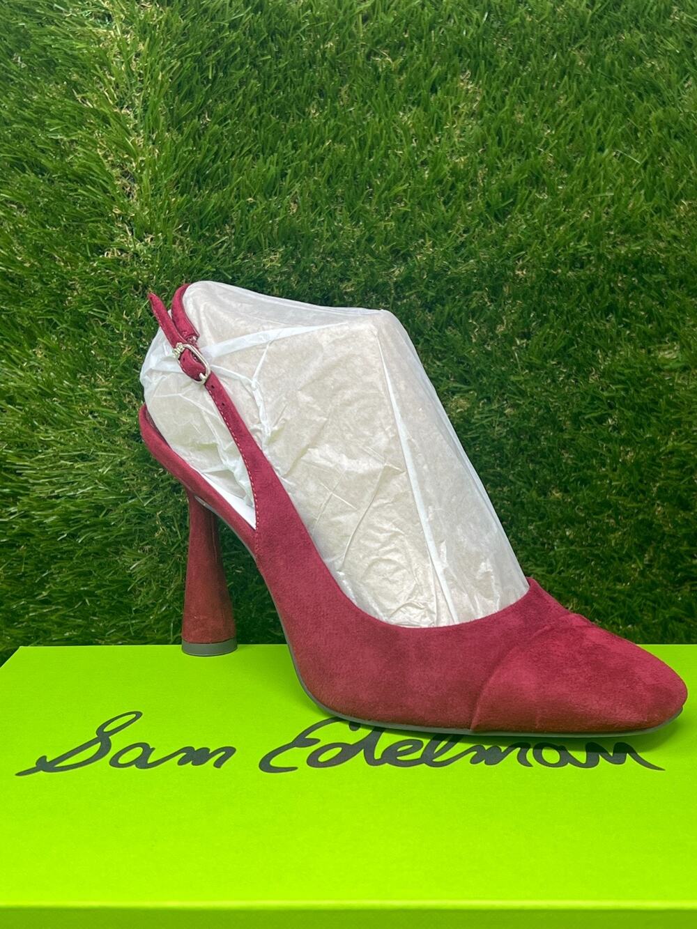NWB Women's 7 Sam Edelman Essa French Merlot Pumps